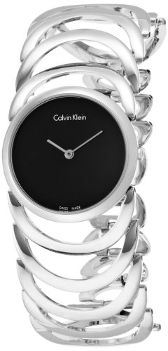 Calvin Klein Watches : K4G23121 Quartz Black Dial Stainless Steel Women Watch