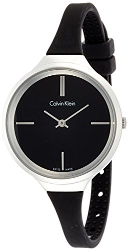 Calvin Klein Watches : K4U231B1 Quartz Black Dial Black Silicone Women Watch
