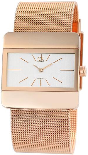 Calvin Klein Watches : K5223420 Quartz Silver Dial Rose Gold Tone Stainless Steel Women Watch