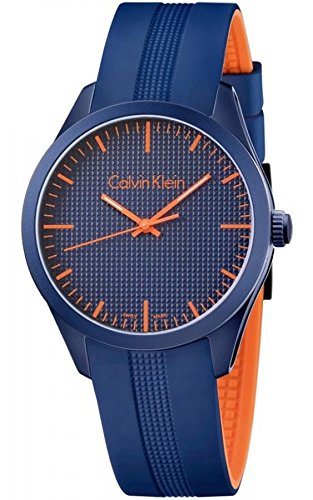 Calvin Klein Watches : K5E51GVN Quartz Analog Blue Silicone Men Watch