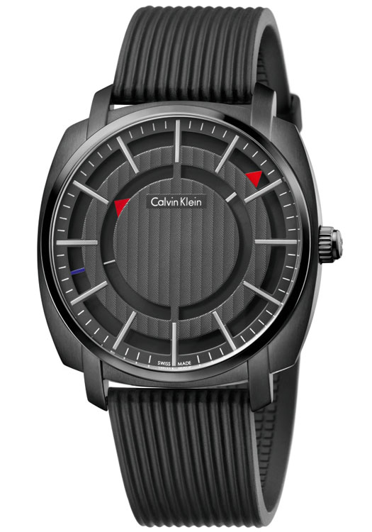Calvin Klein Watches : K5M3X4D1 Quartz Analog Black Rubber Men Watch