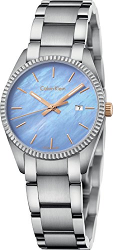Calvin Klein Watches : K5R33B4X Quartz Blue Mother of Pearl Dial Date Stainless Steel Women Watch