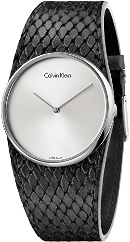 Calvin Klein Watches : K5V231C6 Quartz Analog Black Leather Women Watch