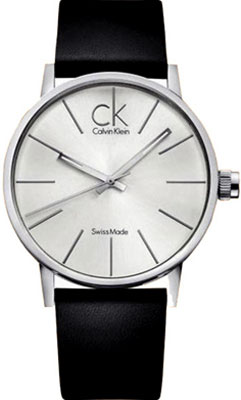 Calvin Klein Watches : K7621192 Quartz Analog Black Leather Men Watch