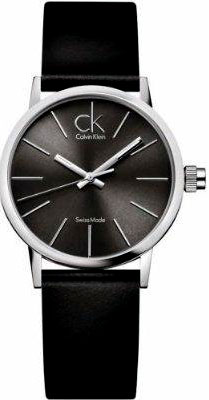 Calvin Klein Watches : K7622207 Quartz Black Leather Men Watch