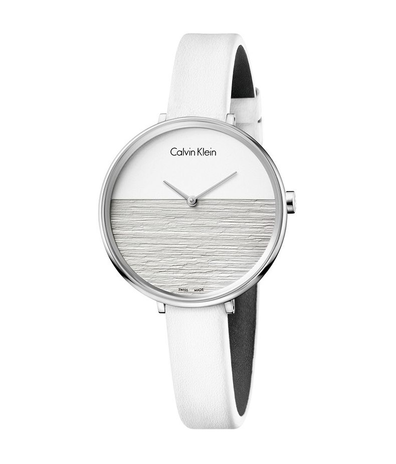 Calvin Klein Watches : K7A231L6 Quartz Analog White Leather Women Watch