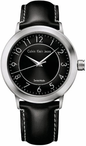 Calvin Klein Watches : K8711104 Quartz Analog Black Leather Men Watch