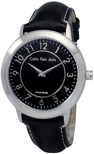Calvin Klein Watches : K8713104 Quartz Black Leather Women Watch