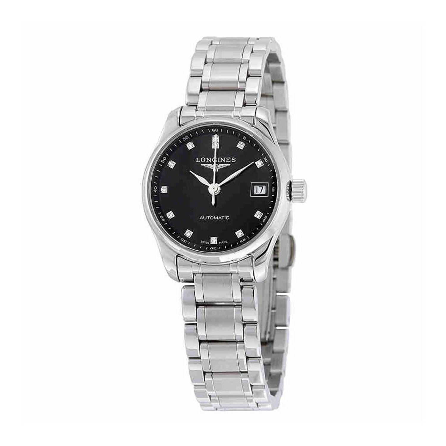 Longines Watches : L2.128.4.57.6 Black Dial Fixed Band Men Watch