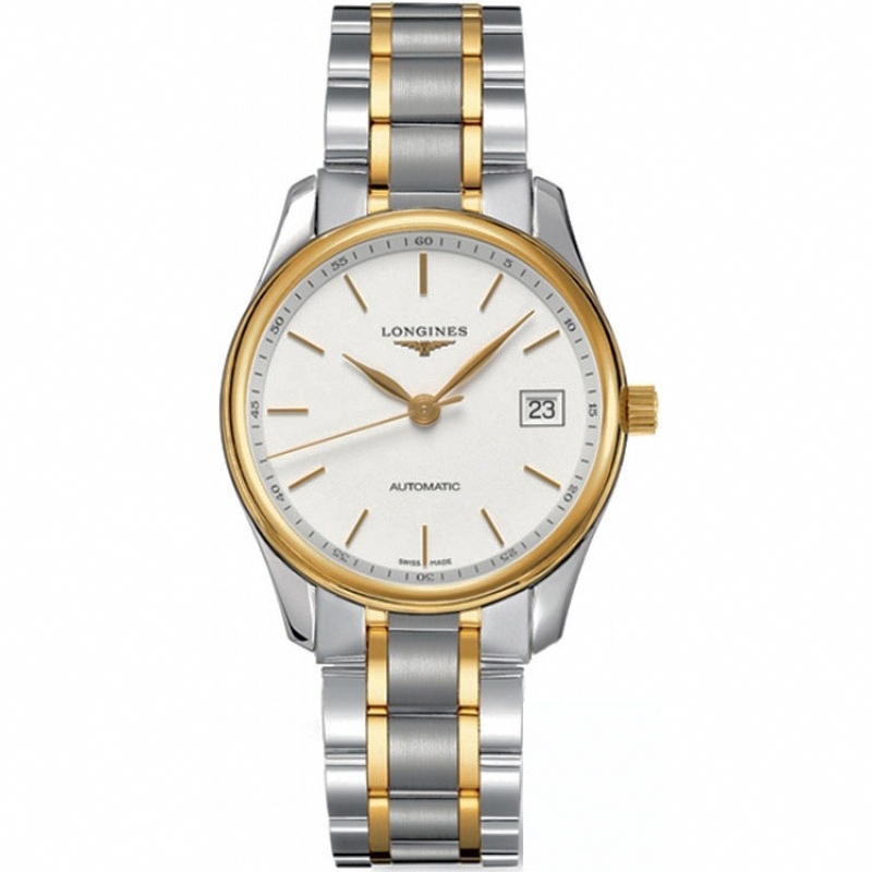 Longines Watches : L2.128.5.11.7 Automatic White Dial 18ct Gold Case With 18ct Gold And Stainless Steel Bracelet Women Watch