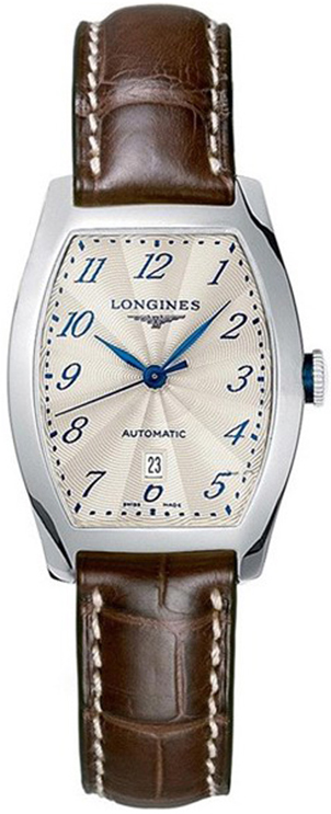 Longines Watches : L2.142.4.73.4 Automatic Analog Date Brown Leather Women Watch