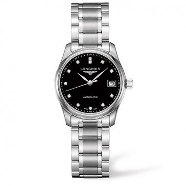 Longines Watches : L2.257.4.57.6 Black Dial Fixed Stainless Steel Band Women Watch