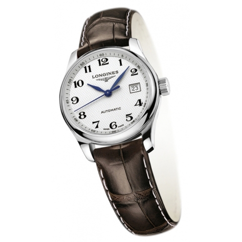 Longines Watches : L2.257.4.78.3 Automatic Silver Dial Stainless Steel Case With Brown Leather Strap Women Watch