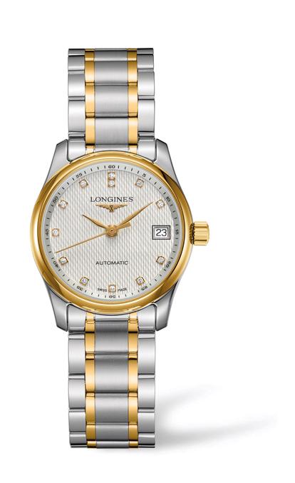Longines Watches : L2.257.5.77.7 Automatic Silver Dial 18ct Gold And Stainless Steel Women Watch