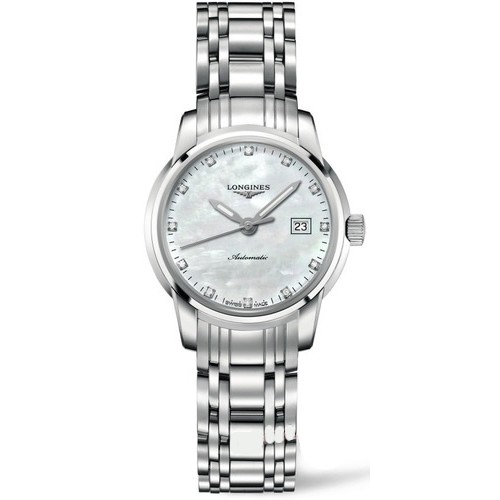 Longines Watches : L2.263.0.87.6 Automatic White Mother Of Pearl Dial Stainless Steel Women Watch
