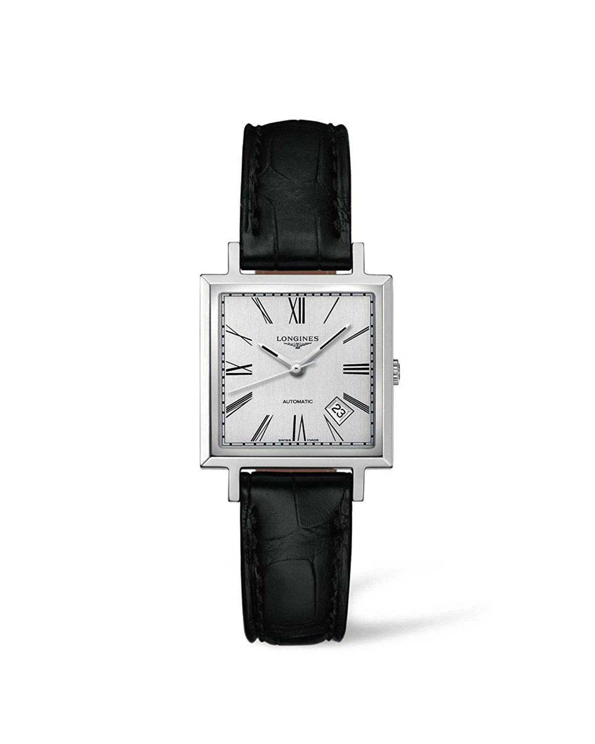 Longines Watches : L2.292.4.71.0 Automatic Heritage 1968 Black Leather Women Watch