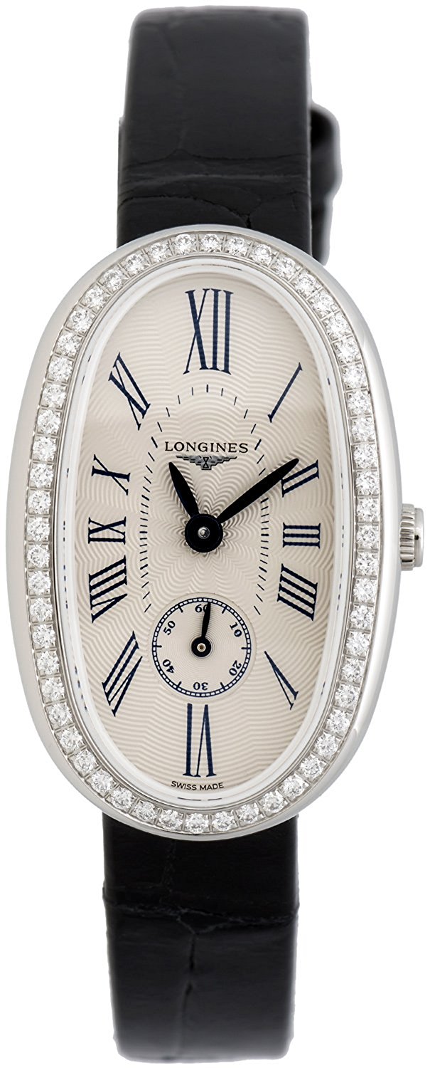 Longines Watches : L2.306.0.71.0 Silver Guilloche Dial Leather Women Watch