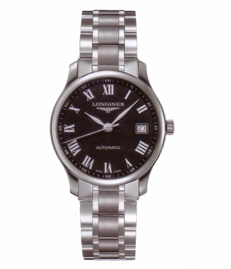 Longines Watches : L2.518.4.51.6 Automatic Black Dial Stainless Steel Men Watch