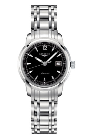 Longines Watches : L2.563.4.59.6 Automatic Black Dial Stainless Steel Women Watch