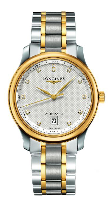 Longines Watches : L2.628.5.77.7 Automatic White Dial 18ct Gold And Stainless Steel Men Watch