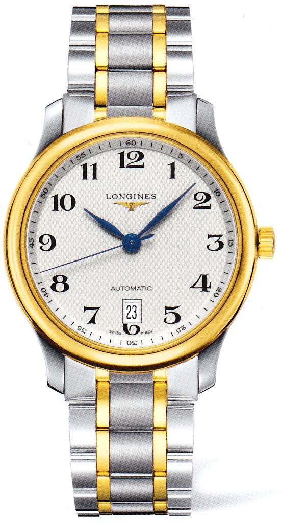Longines Watches : L2.628.5.78.7 Automatic White Dial 18ct Gold And Stainless Steel Men Watch