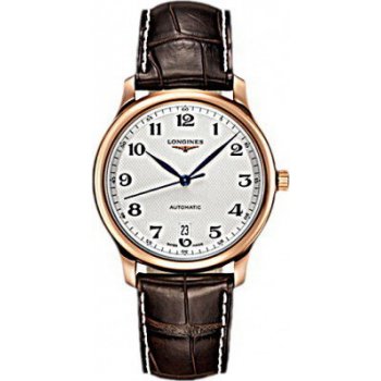 Longines Watches : L2.628.8.78.5 Automatic Silver Dial 18ct Rose Gold Men Watch