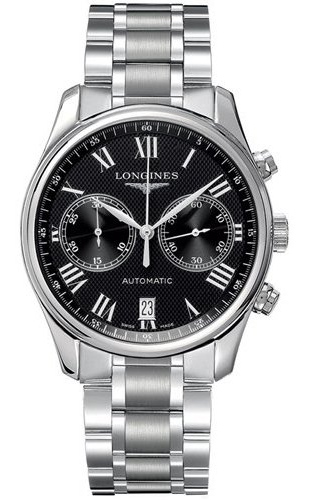Longines Watches : L2.669.4.51.6 Automatic Black Dial Stainless Steel Men Watch