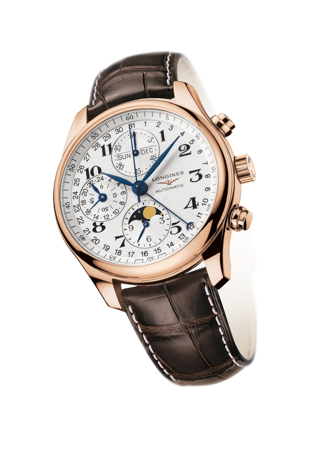 Longines Watches : L2.673.8.78.5 Automatic Silver Dial 18ct Rose Gold And Stainless Steel Men Watch