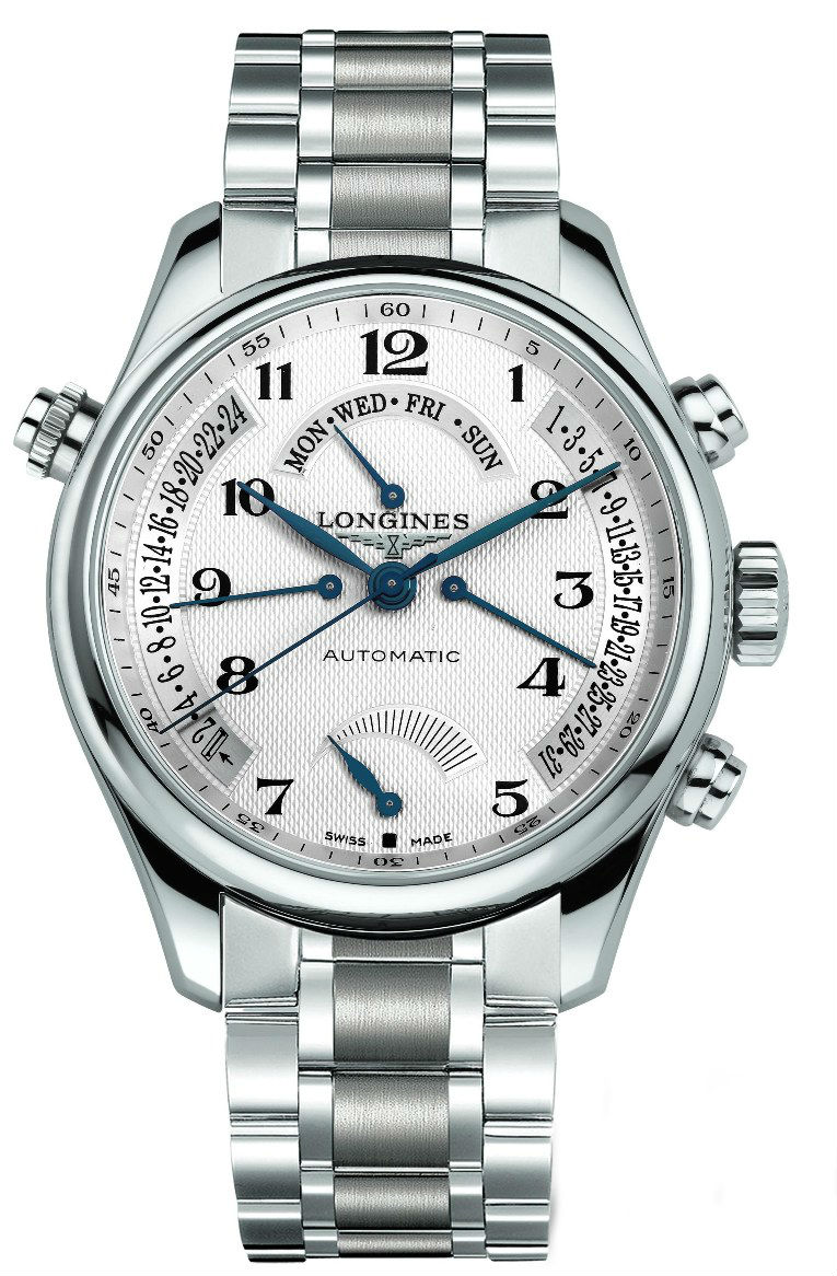 Longines Watches : L2.714.4.78.6 Automatic Retrograde Power Reserve Stainless Steel Men Watch