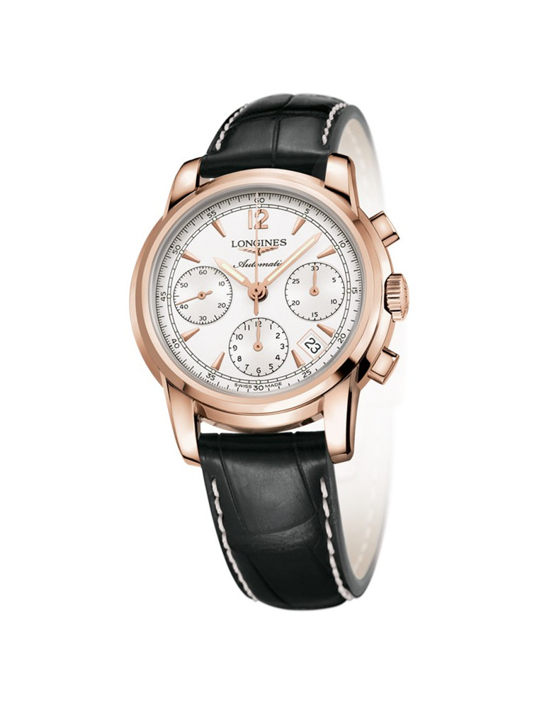 Longines Watches : L2.752.8.72.3 Automatic Chronograph Date 18ct Rose Gold 41mm Men Watch