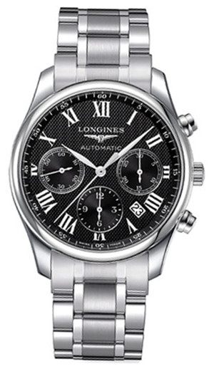 Longines Watches : L2.759.4.51.6 Automatic Chronograph Roman Numerals Date Stainless Steel Men Watch