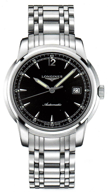 Longines Watches : L2.766.4.59.6 Automatic Black Dial Date Stainless Steel Men Watch