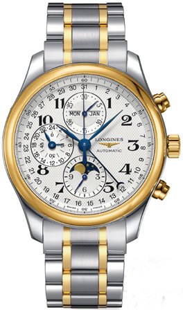 Longines Watches : L2.773.5.78.7 Automatic Chronograph Stainless Steel and 18ct Gold Men Watch