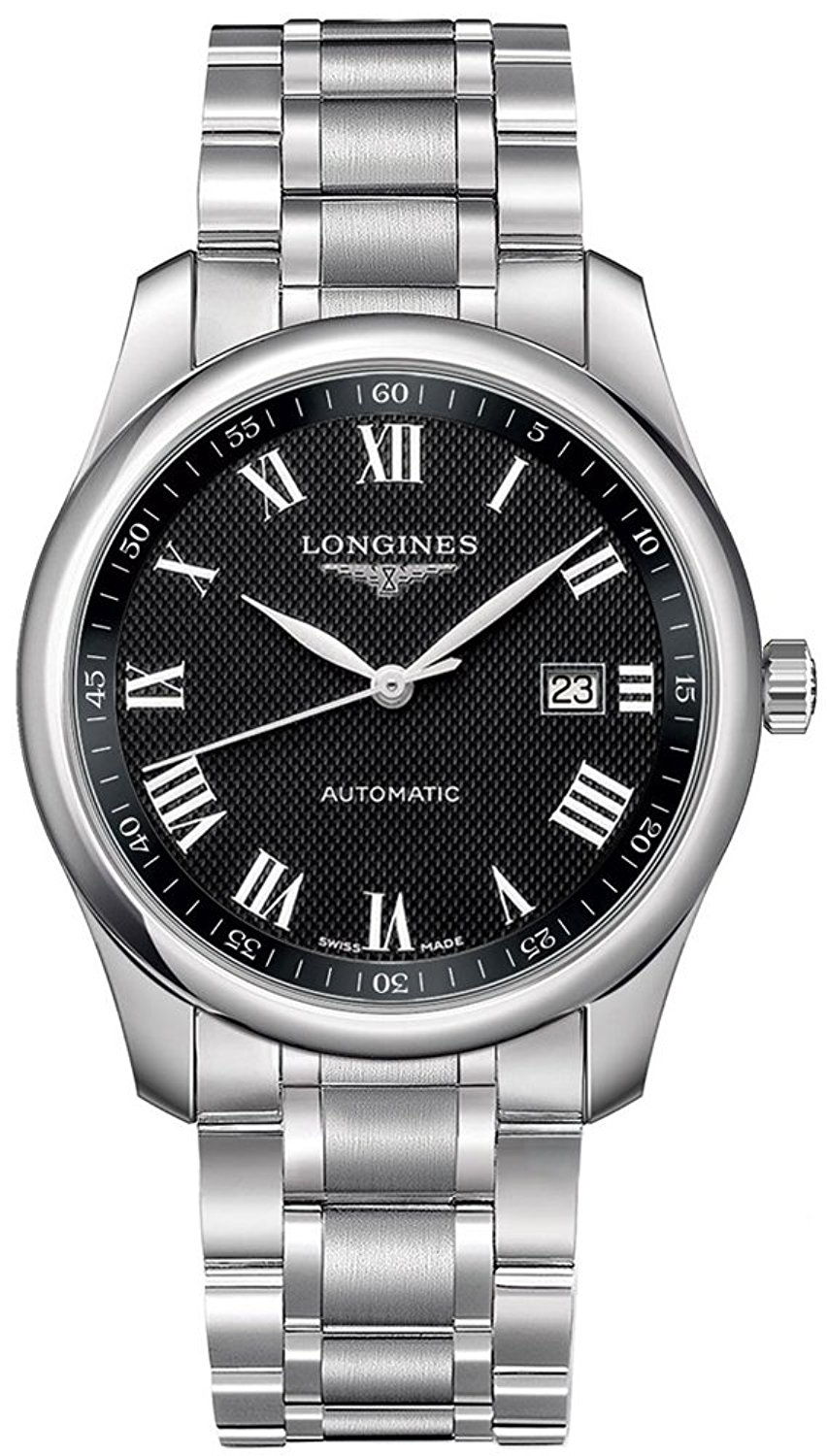 Longines Watches : L2.793.4.51.6 Black Dial Stainless Steel Band Men Watch