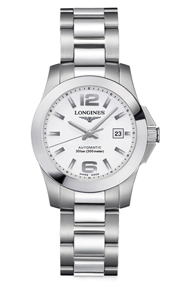 Longines Watches : L3.276.4.16.6 Automatic White Dial Date Stainless Steel Women Watch
