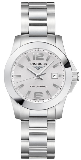Longines Watches : L3.277.4.76.6 Quartz Silver Dial Date Stainless Steel Women Watch