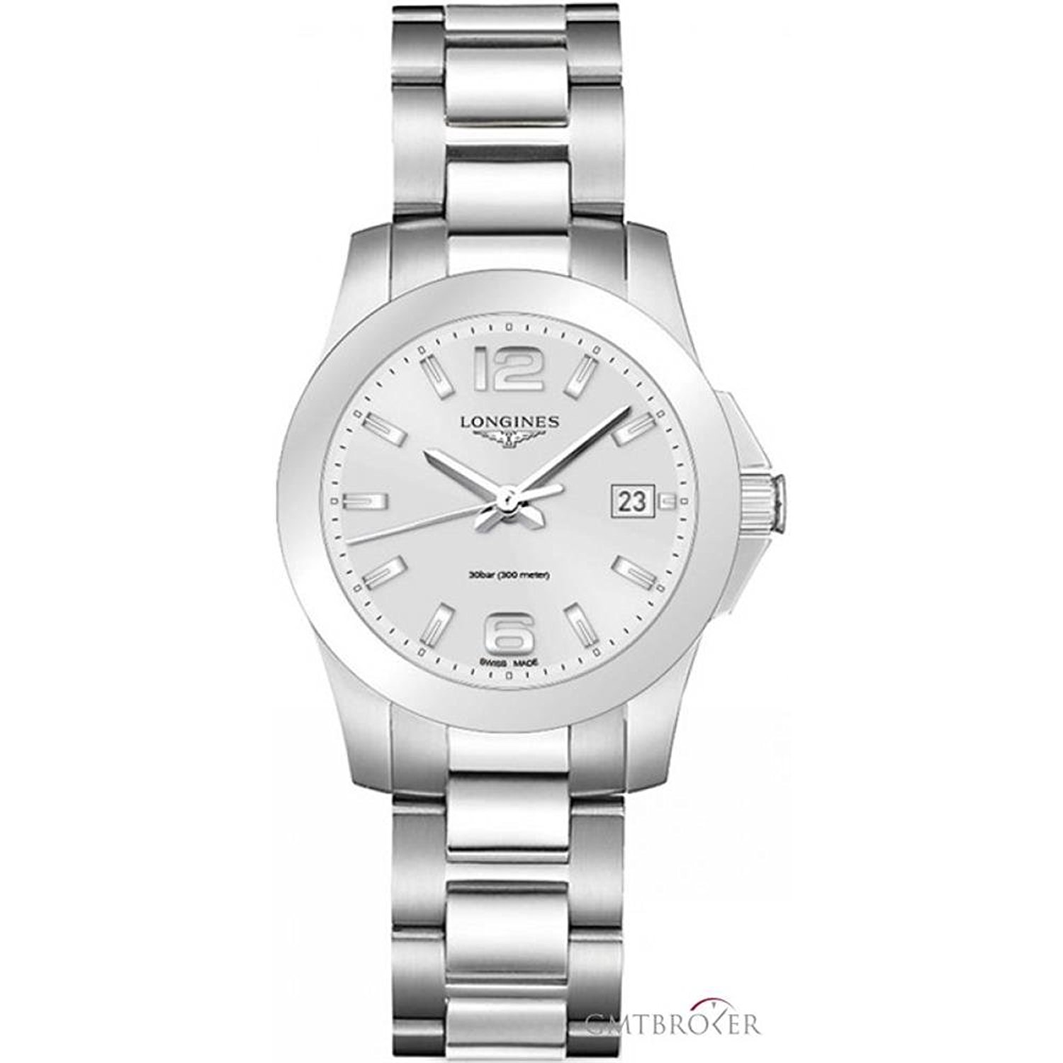 Longines Watches : L3.377.4.76.6 Silver Dial Stainless Steel Band Women Watch