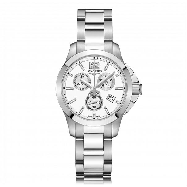 Longines Watches : L3.379.4.16.6 Quartz Chronograph Date Stainless Steel Women Watch