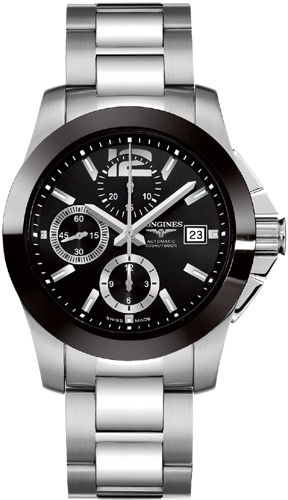 Longines Watches : L3.661.4.56.6 Automatic Chronograph Date Stainless Steel Men Watch