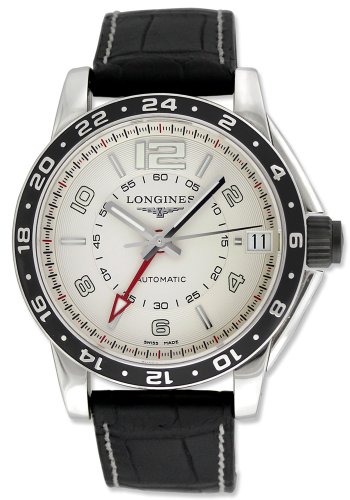 Longines Watches : L3.668.4.76.2 Mechanical Hand-wind GMT Men Watch