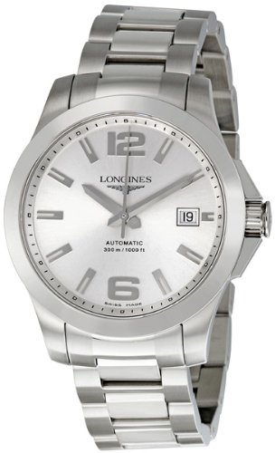 Longines Watches : L3.676.4.76.6 Automatic Silver Dial Date Stainless Steel Men Watch