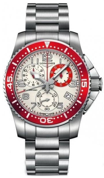 Longines Watches : L3.690.4.19.6 Quartz Chronograph Beige Dial Date Stainless Steel Men Watch