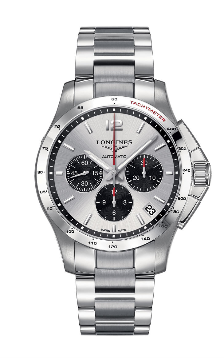 Longines Watches : L3.697.4.06.6 Automatic Chronograph Date Stainless Steel Men Watch