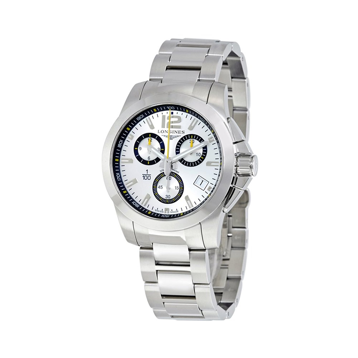 Longines Watches : L3.700.4.78.6 Silver Dial Fixed Stainless Steel Band Men Watch