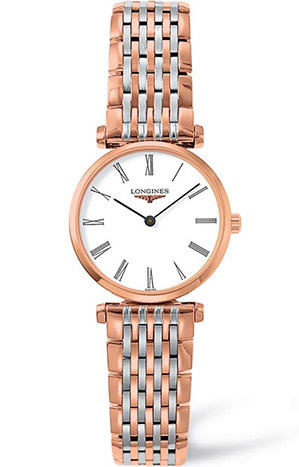Longines Watches : L4.209.1.91.7 Quartz Roman Numerals Dial Two Tone Stainless Steel Women Watch
