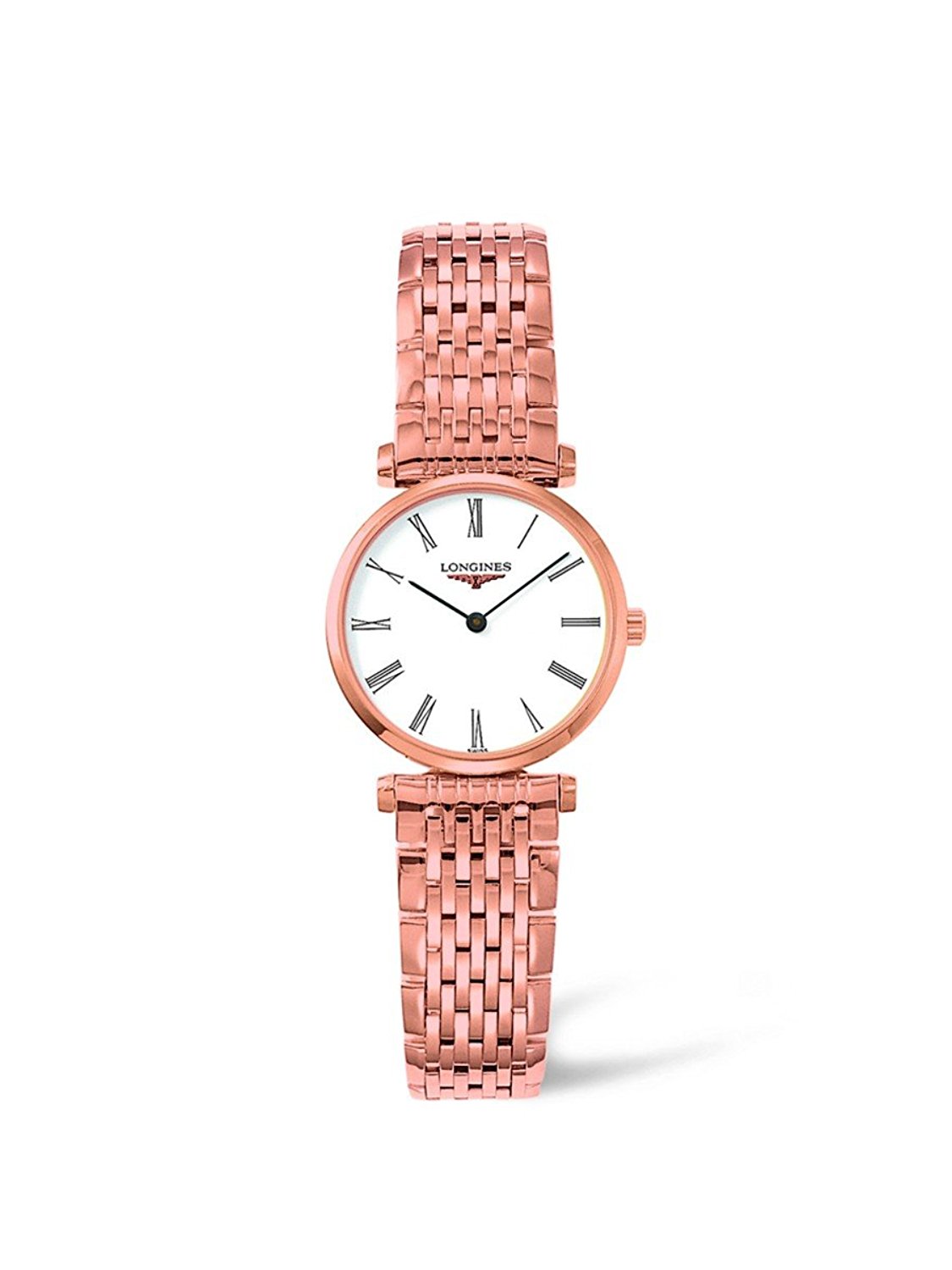 Longines Watches : L4.209.1.91.8 White Dial Rose Gold Band Women Watch