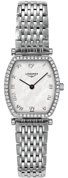 Longines Watches : L4.288.0.09.6 Quartz Stainless Steel White Dial Stainless Steel Band Women Watch