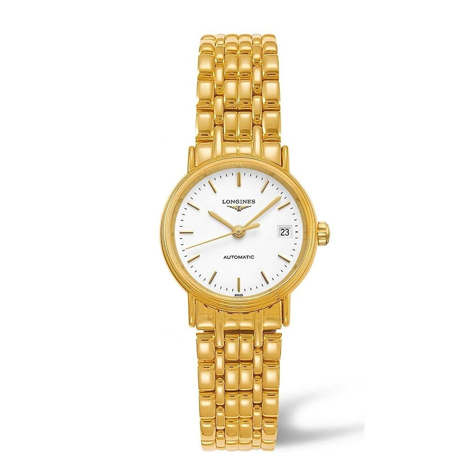 Longines Watches : L4.321.2.12.8 White Dial Pvd Band Women Watch