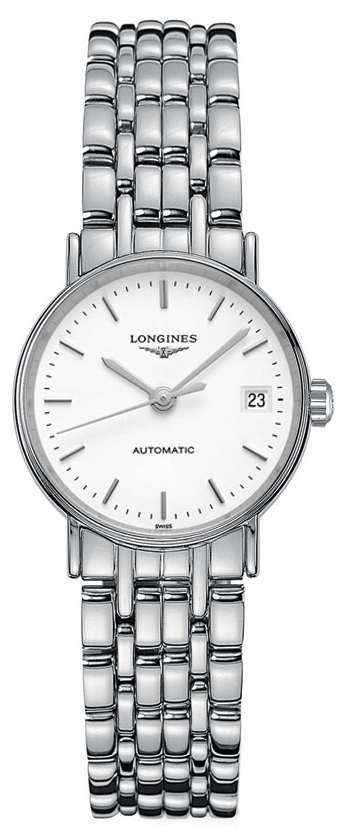 Longines Watches : L4.321.4.12.6 Automatic White Dial Date Stainless Steel Women Watch