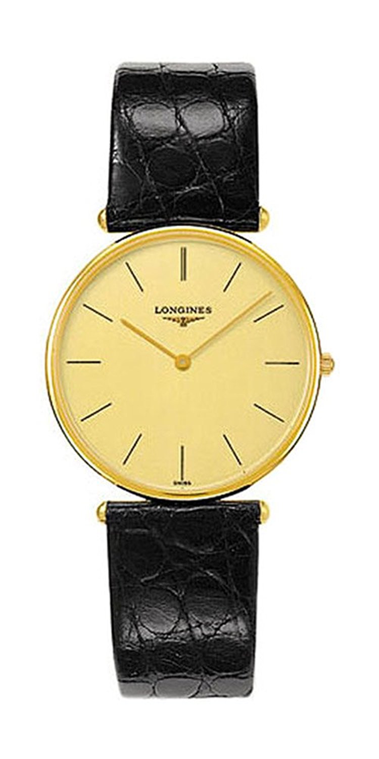 Longines Watches : L4.691.6.32.2 Gold Tone Dial Men Watch